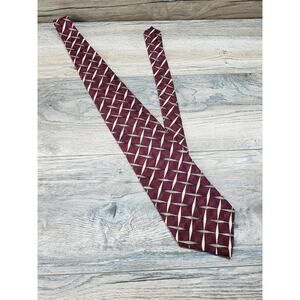 Zylos George Machado 100% Imported Silk Maroon Necktie